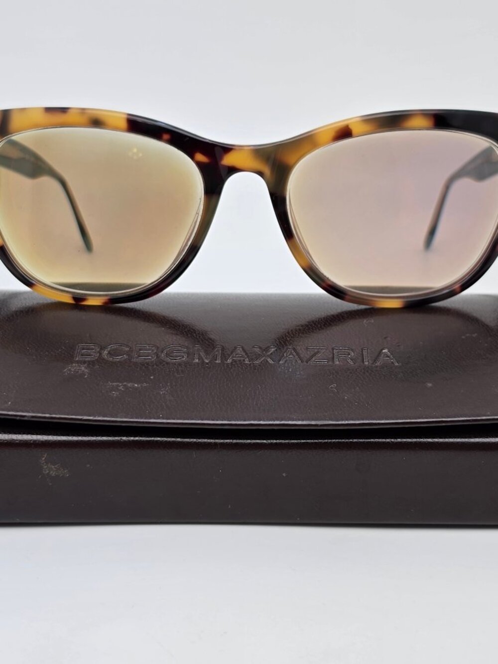 BCBG Max Azria Appeal Tortoise Vintage Cat Eye Sunglasses Frame w/ Case 52mm
